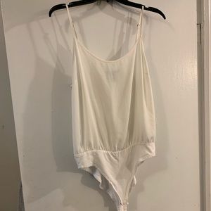 Cream spaghetti strap bodysuit